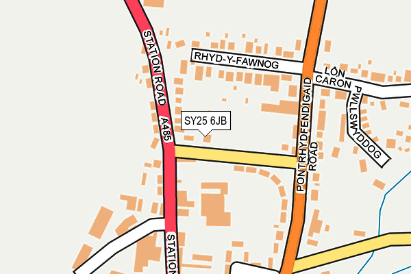 SY25 6JB map - OS OpenMap – Local (Ordnance Survey) SY25 6JB map - OS OpenMap – Local (Ordnance Survey)