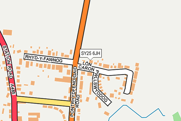SY25 6JH map - OS OpenMap – Local (Ordnance Survey) SY25 6JH map - OS OpenMap – Local (Ordnance Survey)