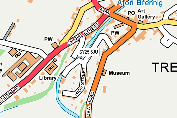 SY25 6JU map - OS OpenMap – Local (Ordnance Survey) SY25 6JU map - OS OpenMap – Local (Ordnance Survey)