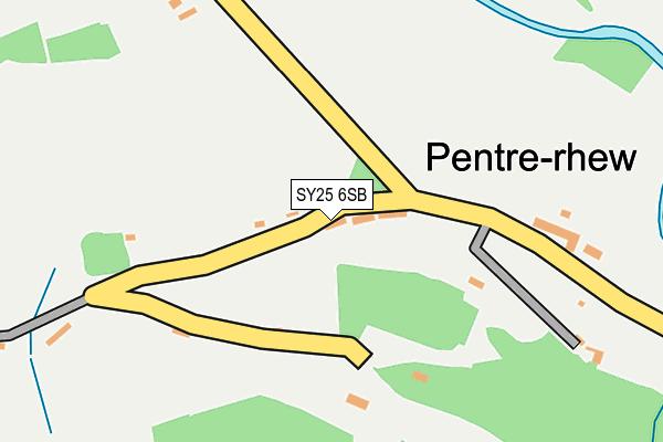 SY25 6SB map - OS OpenMap – Local (Ordnance Survey) SY25 6SB map - OS OpenMap – Local (Ordnance Survey)