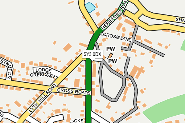 SY3 0DX map - OS OpenMap – Local (Ordnance Survey) SY3 0DX map - OS OpenMap – Local (Ordnance Survey)