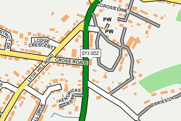 SY3 0DZ map - OS OpenMap – Local (Ordnance Survey) SY3 0DZ map - OS OpenMap – Local (Ordnance Survey)