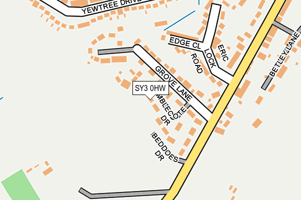 SY3 0HW map - OS OpenMap – Local (Ordnance Survey) SY3 0HW map - OS OpenMap – Local (Ordnance Survey)