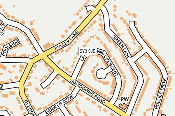 SY3 0JE map - OS OpenMap – Local (Ordnance Survey) SY3 0JE map - OS OpenMap – Local (Ordnance Survey)