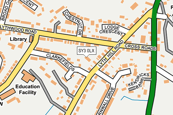 SY3 0LX map - OS OpenMap – Local (Ordnance Survey) SY3 0LX map - OS OpenMap – Local (Ordnance Survey)