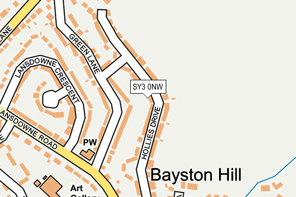 SY3 0NW map - OS OpenMap – Local (Ordnance Survey) SY3 0NW map - OS OpenMap – Local (Ordnance Survey)