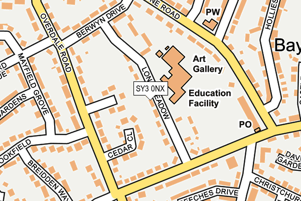 SY3 0NX map - OS OpenMap – Local (Ordnance Survey) SY3 0NX map - OS OpenMap – Local (Ordnance Survey)