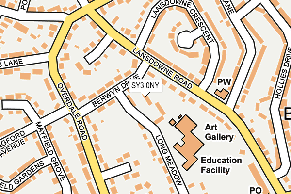 SY3 0NY map - OS OpenMap – Local (Ordnance Survey) SY3 0NY map - OS OpenMap – Local (Ordnance Survey)