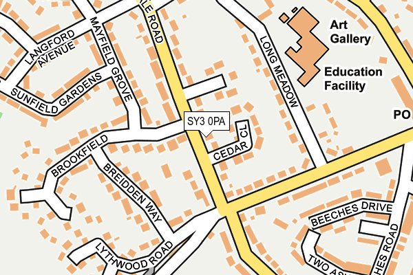 SY3 0PA map - OS OpenMap – Local (Ordnance Survey) SY3 0PA map - OS OpenMap – Local (Ordnance Survey)