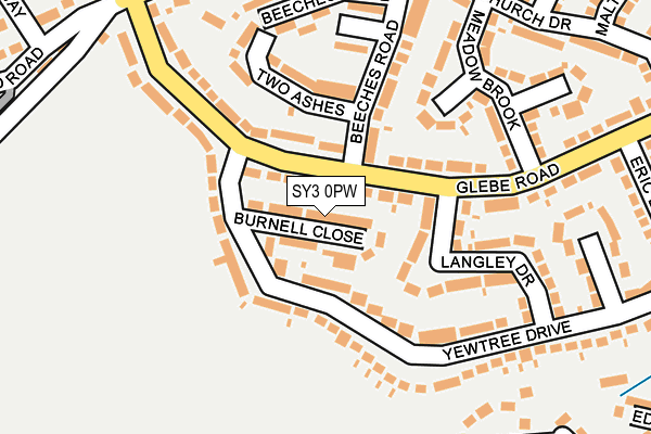 SY3 0PW map - OS OpenMap – Local (Ordnance Survey) SY3 0PW map - OS OpenMap – Local (Ordnance Survey)