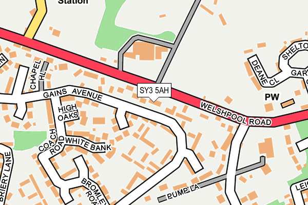 SY3 5AH map - OS OpenMap – Local (Ordnance Survey) SY3 5AH map - OS OpenMap – Local (Ordnance Survey)