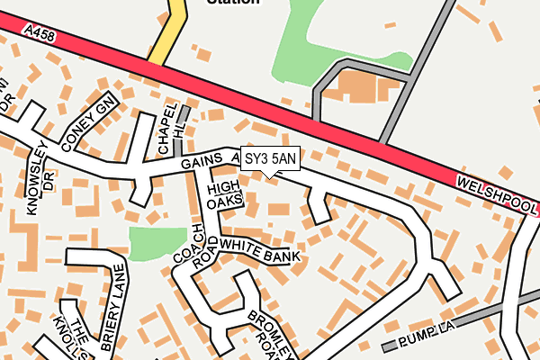 SY3 5AN map - OS OpenMap – Local (Ordnance Survey) SY3 5AN map - OS OpenMap – Local (Ordnance Survey)
