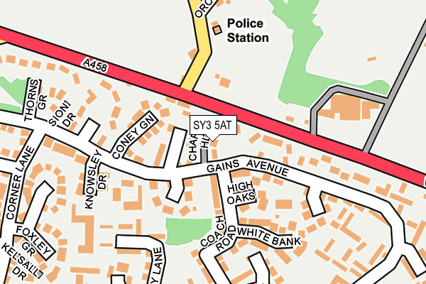 SY3 5AT map - OS OpenMap – Local (Ordnance Survey) SY3 5AT map - OS OpenMap – Local (Ordnance Survey)