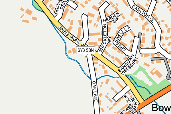 SY3 5BN map - OS OpenMap – Local (Ordnance Survey) SY3 5BN map - OS OpenMap – Local (Ordnance Survey)