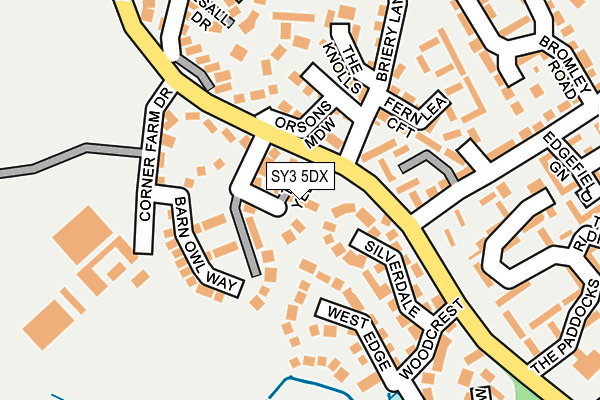 SY3 5DX map - OS OpenMap – Local (Ordnance Survey) SY3 5DX map - OS OpenMap – Local (Ordnance Survey)