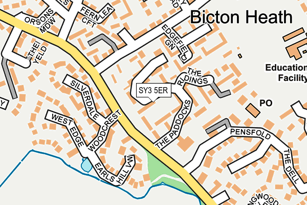 SY3 5ER map - OS OpenMap – Local (Ordnance Survey) SY3 5ER map - OS OpenMap – Local (Ordnance Survey)