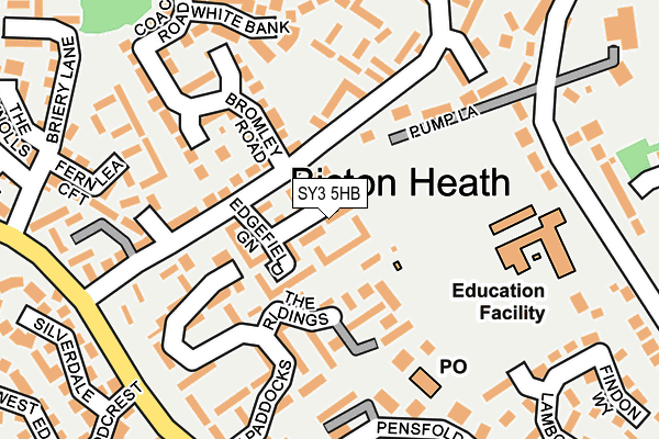 SY3 5HB map - OS OpenMap – Local (Ordnance Survey) SY3 5HB map - OS OpenMap – Local (Ordnance Survey)