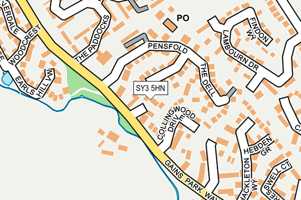 SY3 5HN map - OS OpenMap – Local (Ordnance Survey) SY3 5HN map - OS OpenMap – Local (Ordnance Survey)