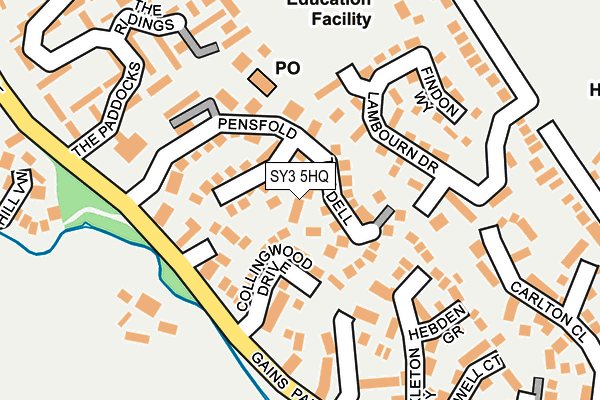 SY3 5HQ map - OS OpenMap – Local (Ordnance Survey) SY3 5HQ map - OS OpenMap – Local (Ordnance Survey)