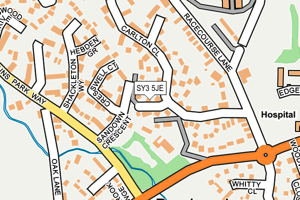 SY3 5JE map - OS OpenMap – Local (Ordnance Survey) SY3 5JE map - OS OpenMap – Local (Ordnance Survey)