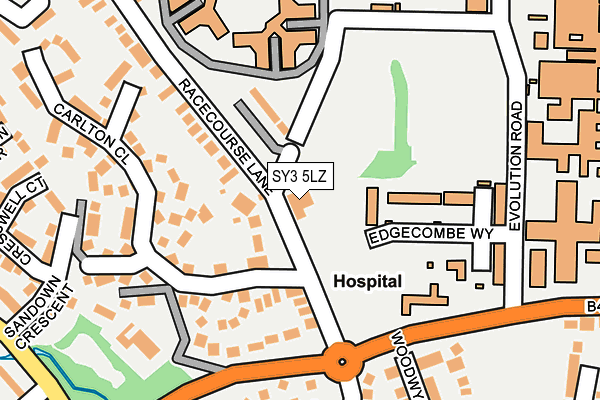 SY3 5LZ map - OS OpenMap – Local (Ordnance Survey) SY3 5LZ map - OS OpenMap – Local (Ordnance Survey)
