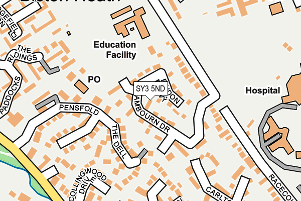 SY3 5ND map - OS OpenMap – Local (Ordnance Survey) SY3 5ND map - OS OpenMap – Local (Ordnance Survey)