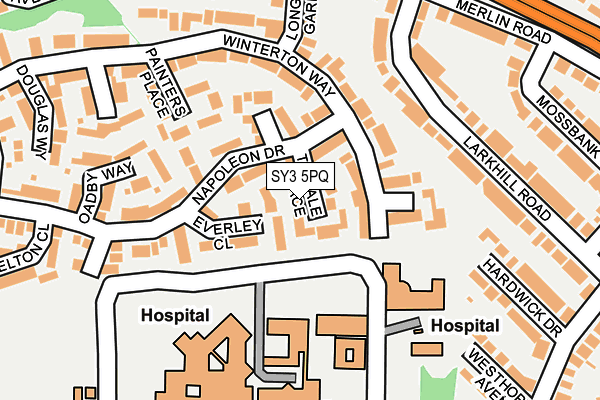 SY3 5PQ map - OS OpenMap – Local (Ordnance Survey) SY3 5PQ map - OS OpenMap – Local (Ordnance Survey)