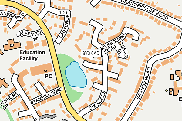 SY3 6AD map - OS OpenMap – Local (Ordnance Survey) SY3 6AD map - OS OpenMap – Local (Ordnance Survey)