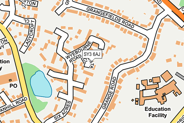 SY3 6AJ map - OS OpenMap – Local (Ordnance Survey) SY3 6AJ map - OS OpenMap – Local (Ordnance Survey)