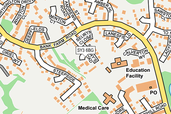 SY3 6BG map - OS OpenMap – Local (Ordnance Survey)