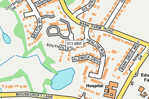 SY3 6BW map - OS OpenMap – Local (Ordnance Survey) SY3 6BW map - OS OpenMap – Local (Ordnance Survey)