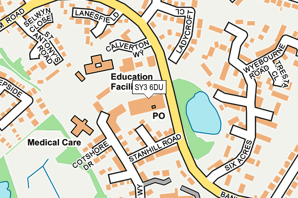 SY3 6DU map - OS OpenMap – Local (Ordnance Survey) SY3 6DU map - OS OpenMap – Local (Ordnance Survey)