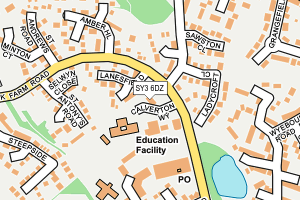 SY3 6DZ map - OS OpenMap – Local (Ordnance Survey) SY3 6DZ map - OS OpenMap – Local (Ordnance Survey)
