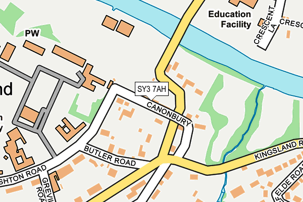 SY3 7AH map - OS OpenMap – Local (Ordnance Survey) SY3 7AH map - OS OpenMap – Local (Ordnance Survey)