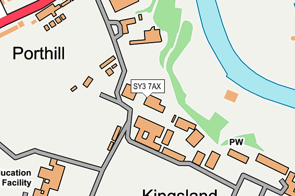 SY3 7AX map - OS OpenMap – Local (Ordnance Survey) SY3 7AX map - OS OpenMap – Local (Ordnance Survey)