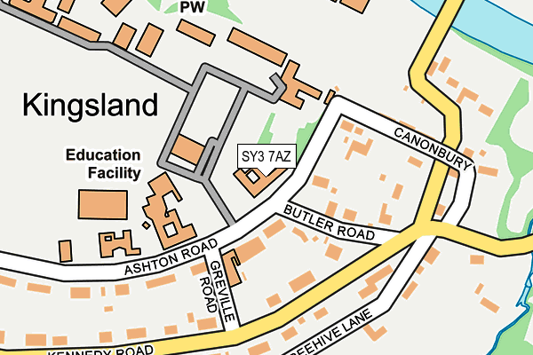 SY3 7AZ map - OS OpenMap – Local (Ordnance Survey) SY3 7AZ map - OS OpenMap – Local (Ordnance Survey)