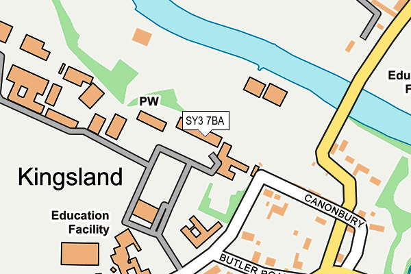 SY3 7BA map - OS OpenMap – Local (Ordnance Survey) SY3 7BA map - OS OpenMap – Local (Ordnance Survey)