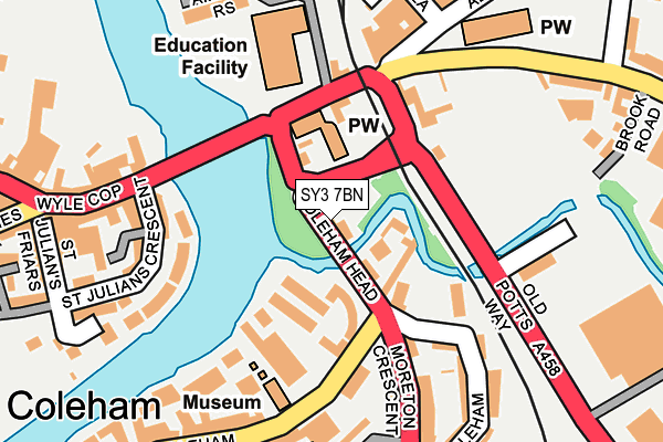 SY3 7BN map - OS OpenMap – Local (Ordnance Survey) SY3 7BN map - OS OpenMap – Local (Ordnance Survey)