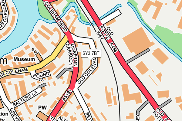 SY3 7BT map - OS OpenMap – Local (Ordnance Survey) SY3 7BT map - OS OpenMap – Local (Ordnance Survey)