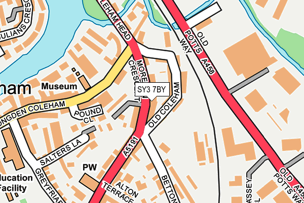 SY3 7BY map - OS OpenMap – Local (Ordnance Survey) SY3 7BY map - OS OpenMap – Local (Ordnance Survey)