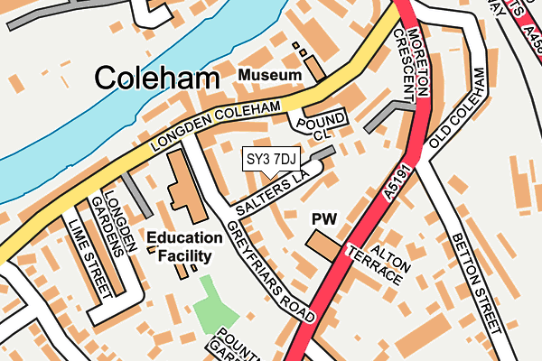 SY3 7DJ map - OS OpenMap – Local (Ordnance Survey) SY3 7DJ map - OS OpenMap – Local (Ordnance Survey)