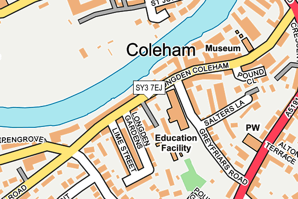 SY3 7EJ map - OS OpenMap – Local (Ordnance Survey) SY3 7EJ map - OS OpenMap – Local (Ordnance Survey)