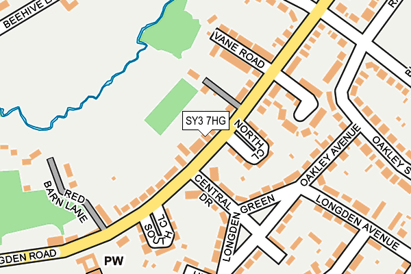 SY3 7HG map - OS OpenMap – Local (Ordnance Survey) SY3 7HG map - OS OpenMap – Local (Ordnance Survey)