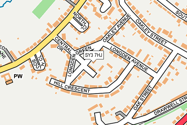 SY3 7HJ map - OS OpenMap – Local (Ordnance Survey) SY3 7HJ map - OS OpenMap – Local (Ordnance Survey)