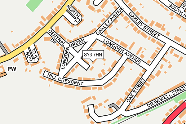 SY3 7HN map - OS OpenMap – Local (Ordnance Survey) SY3 7HN map - OS OpenMap – Local (Ordnance Survey)