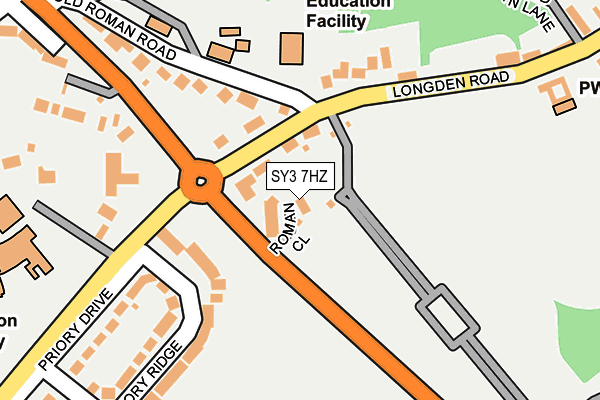 SY3 7HZ map - OS OpenMap – Local (Ordnance Survey) SY3 7HZ map - OS OpenMap – Local (Ordnance Survey)