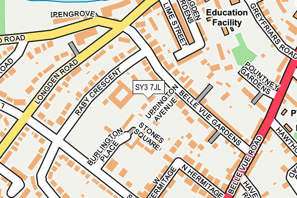 SY3 7JL map - OS OpenMap – Local (Ordnance Survey) SY3 7JL map - OS OpenMap – Local (Ordnance Survey)