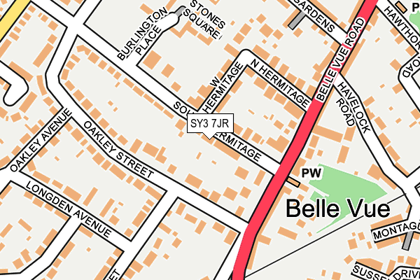 SY3 7JR map - OS OpenMap – Local (Ordnance Survey) SY3 7JR map - OS OpenMap – Local (Ordnance Survey)