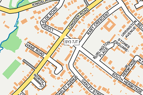 SY3 7JT map - OS OpenMap – Local (Ordnance Survey) SY3 7JT map - OS OpenMap – Local (Ordnance Survey)