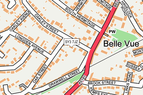 SY3 7JZ map - OS OpenMap – Local (Ordnance Survey) SY3 7JZ map - OS OpenMap – Local (Ordnance Survey)